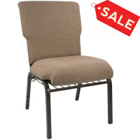 Flash Furniture EPCHT-105 Advantage Mixed Tan Discount Church Chair - 21 in. Wide